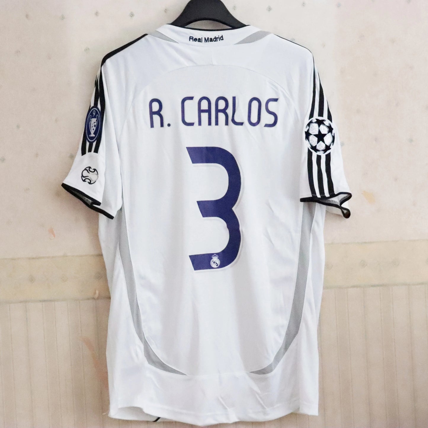 Roberto carlos retro Real madrid kit 2006 full patches