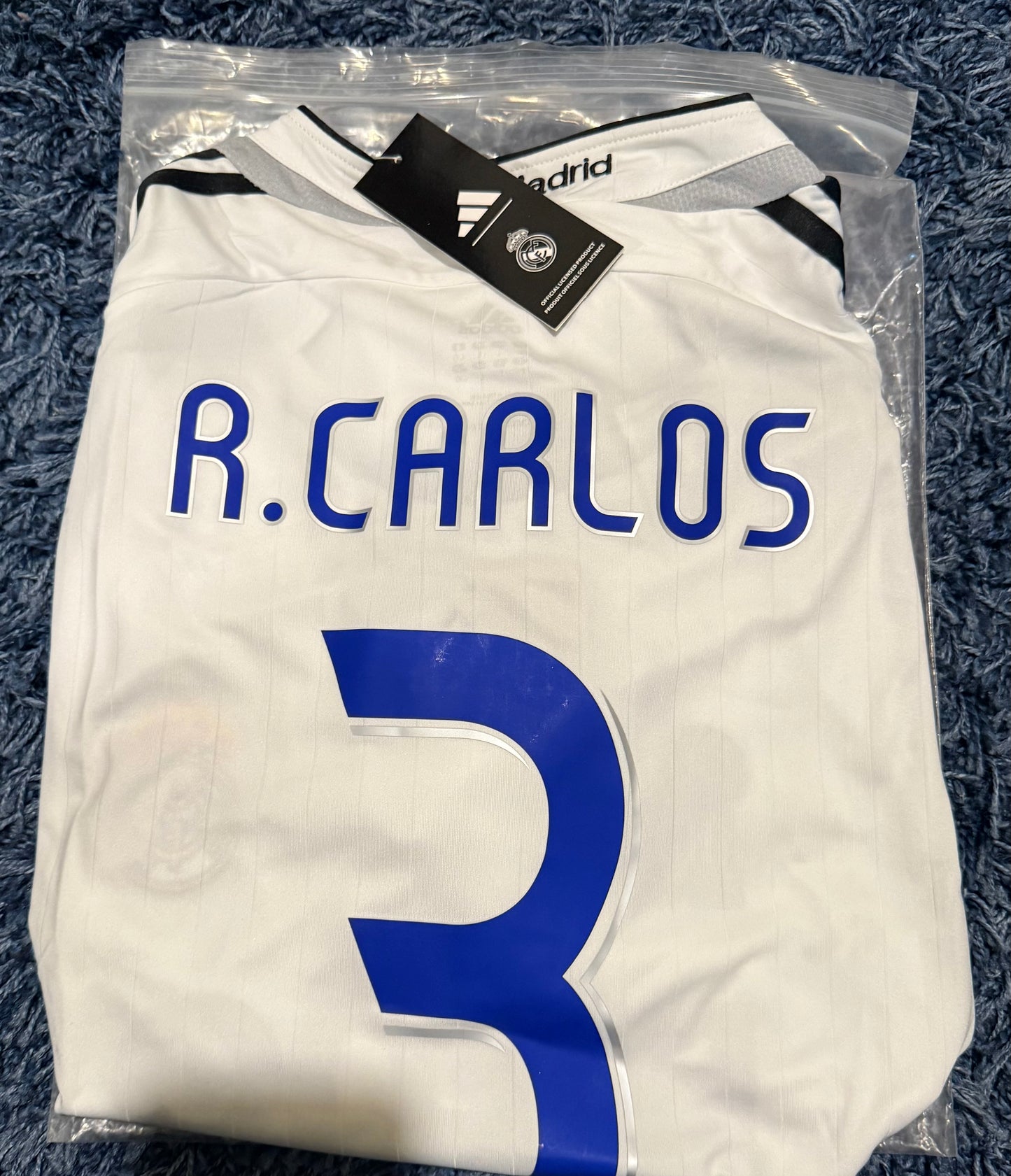 Roberto carlos retro Real madrid kit 2006 full patches