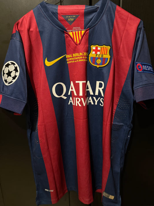 Messi Sign kit retro barcelona 2015 full patches