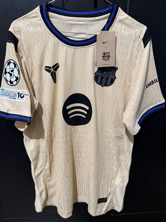 Barcelona Away player version 25/26 lamine yamal 10 and UCL badges